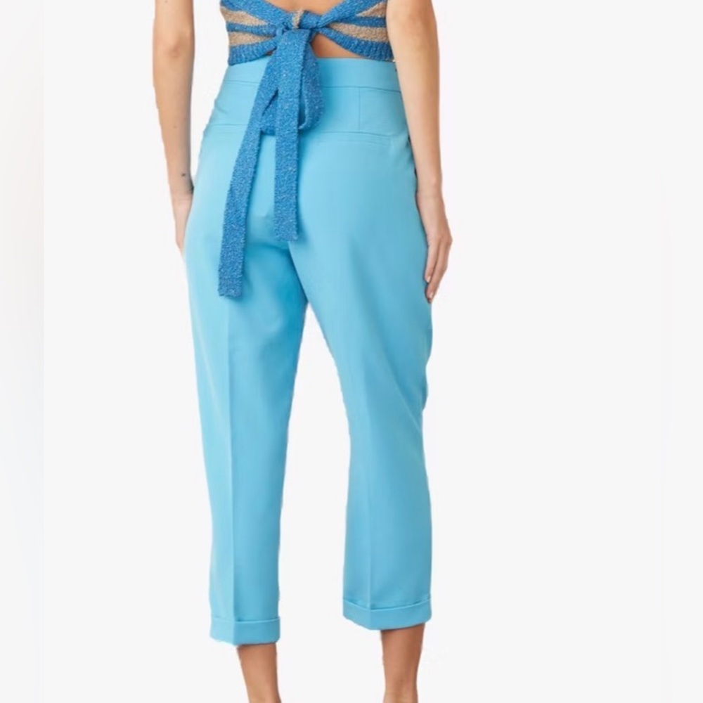 NWT Atoir High Waisted Tapered Natasha Trousers in Cerulean Blue. Size US 2 - Picture 2 of 11